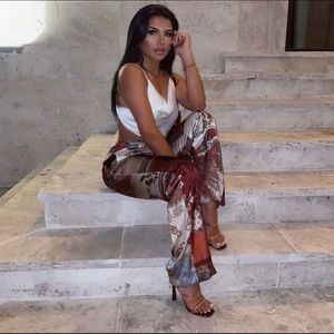 PATCHWORK PRINTED PANTS